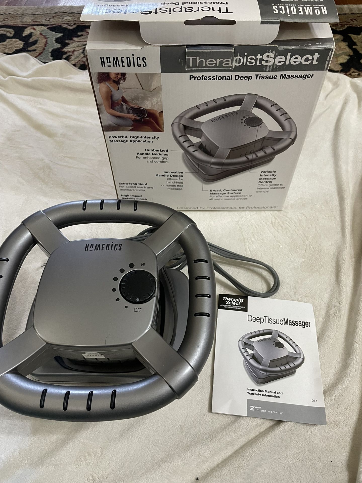 HoMedics Therapist Deep Tissue Intense Vibrating Massager like new. Good for feet & all over body