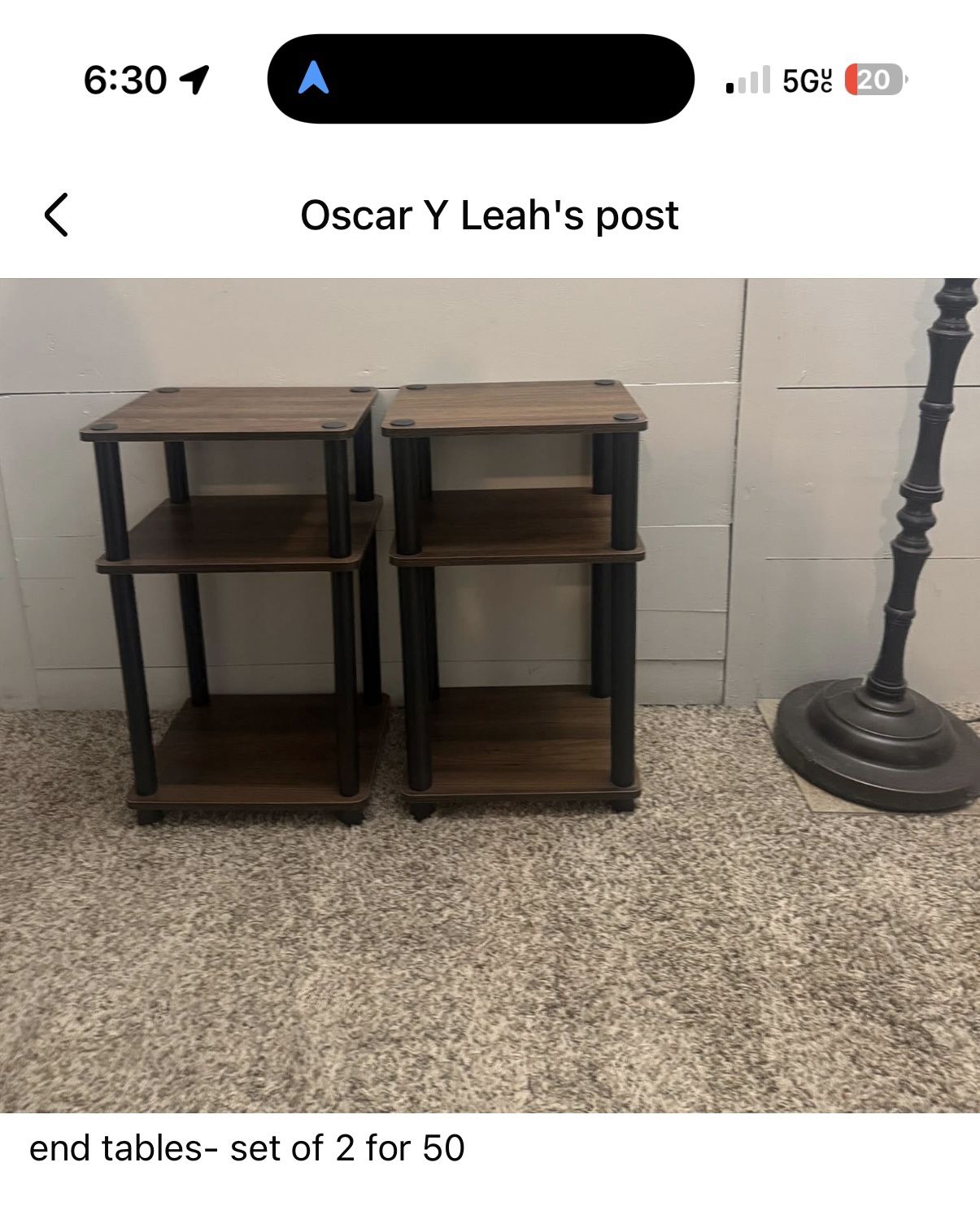 2 small end tables