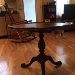 Antique Pie Plate Table