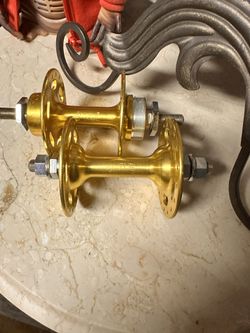 OLD SCHOOL BMX NOS Gold Suzue High Flange Hubs