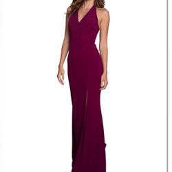 NWT Dress the Population Halter Trumpet Gown Size XL