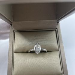 1.05ct Marquise Lab Diamond Ring IGI Certified 14k White Gold