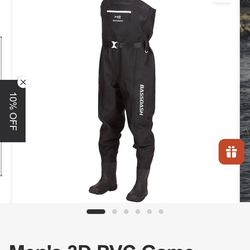 Men's 3D PVC Game Wader (Black Plaid) - Boot Foot