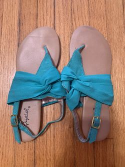 Teal Qupid Sandals