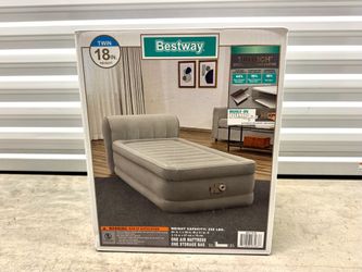 Bestway Tritech 18" Twin Air Mattress with Built-In Pump & Headboard (Model #6711UE)
