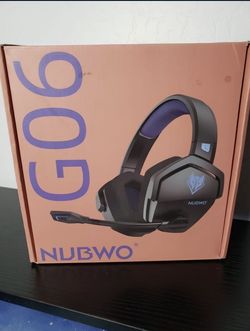 New NUBWO G06 Dual Wireless Gaming Headset W/ Microphone for PS5, PS4, PC, Mobile, Switch: 2.4GHz Wireless + Bluetooth, 100 Hr Battery, 50mm Drivers,