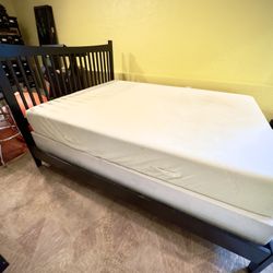 Queen Bed Frame and Tempur-Pedic Mattress