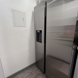 Samsung Fridge Side By Side Door Stainless Steel 