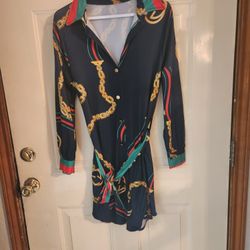 Navy Blue Woman's Dress Size Large Used