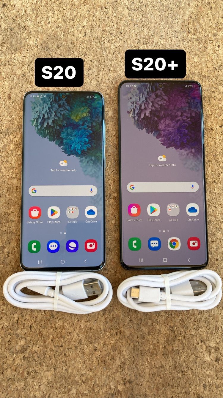 Samsung Galaxy S20. S20+ 5g. Like New And Unlocked! No tax Free charger
