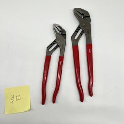 Milwaukee 6 in. and 10 in. Straight-Jaw Pliers Set (2-Piece)
