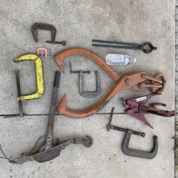 Old Pulley Clamps And Tongs