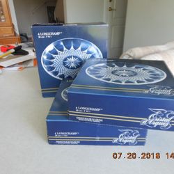 Longchamp 24% Leaded Crystal 4 Piece Set of Dessert/Salad Plates