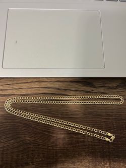 Gold curb link chain 10k