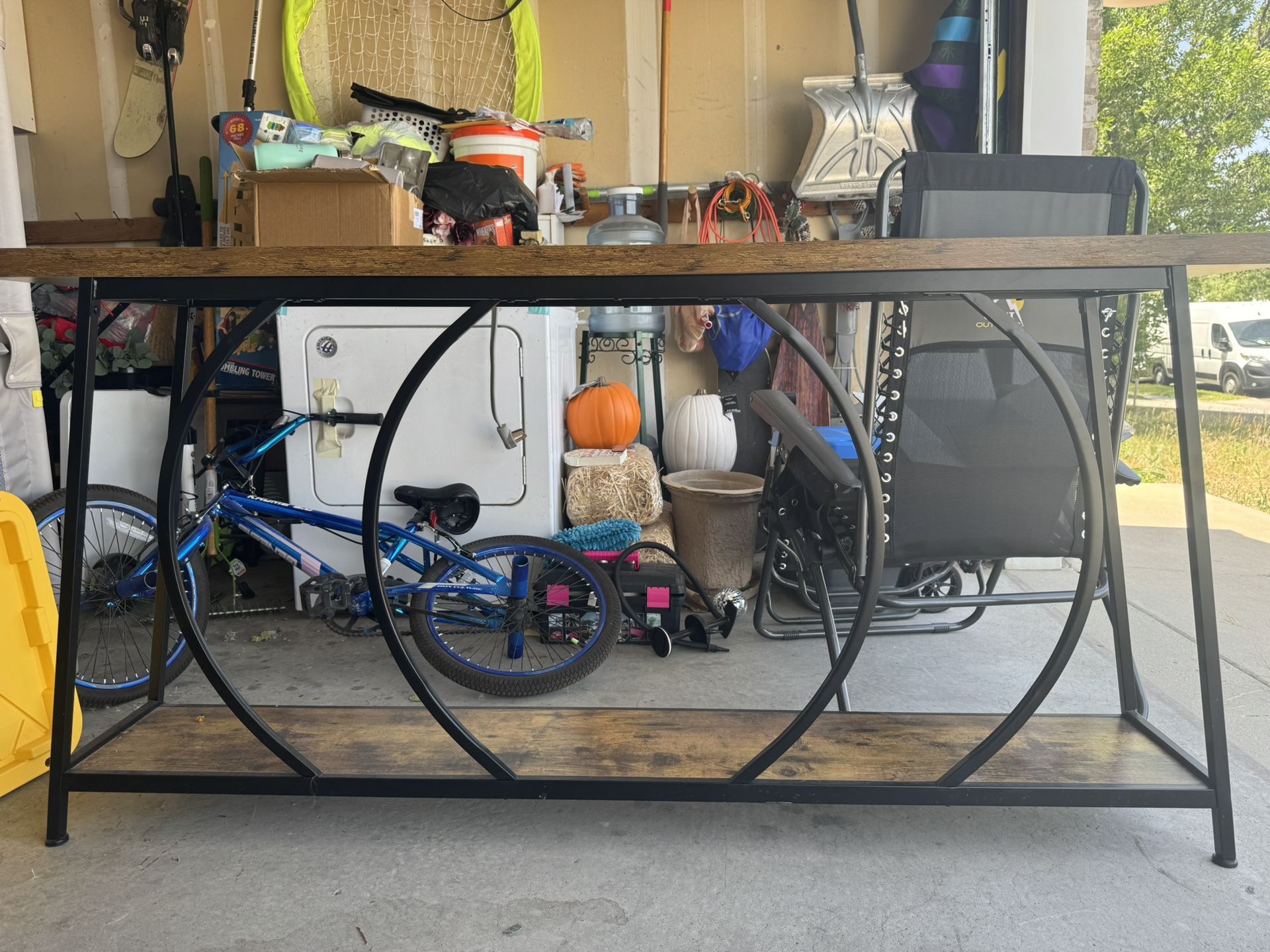 Metal/ Wood Entry Table