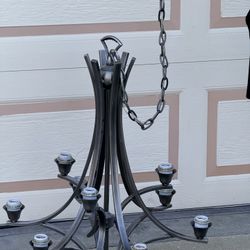 Vintage Satin Nickel Chandelier