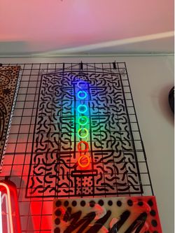 Vintage Real Neon Sign Painting Street Light Vegas vintage art 24x30 artwork