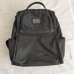Tumi Alpha Slim Black Backpack Laptop Ballistic Nylon