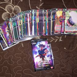 Dragon Ball card lot  100 Common/Uncommon with some Holo + 1 opened pack