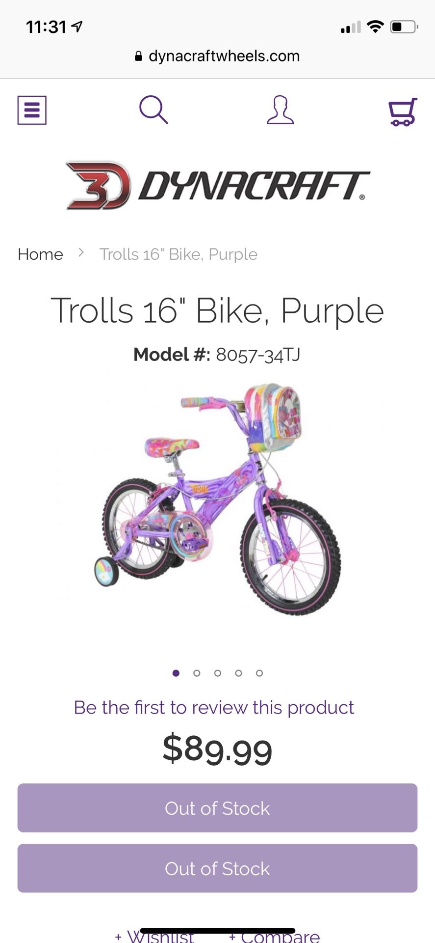 Dreamworks trolls bike hotsell