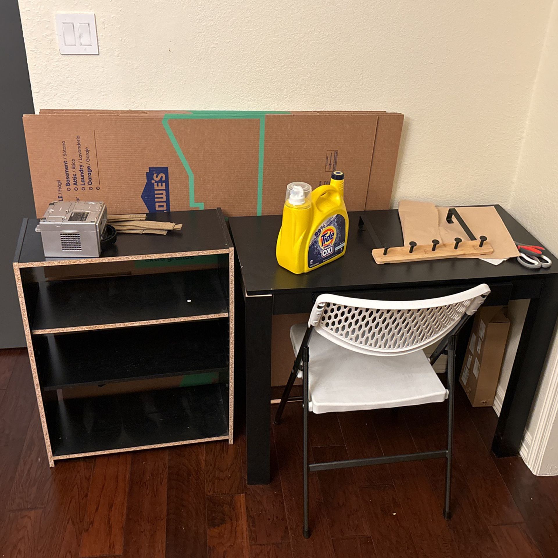 One Drawer Desk With Shelf