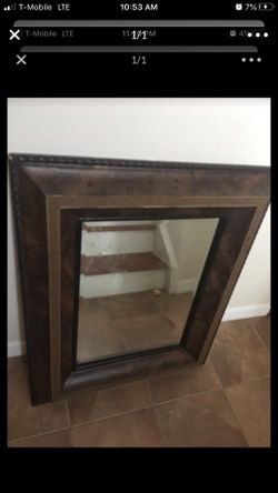 Large wooden mirror