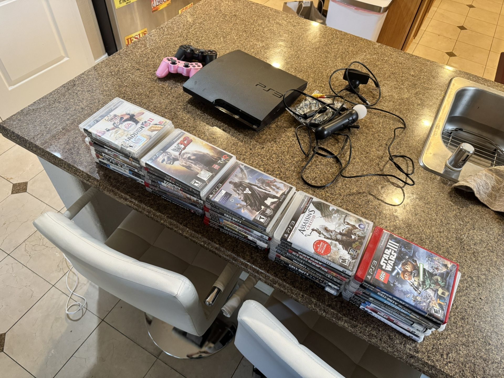 PS3 43 Games, 2 Controllers, Camera, Motion Controller