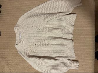 white sweater