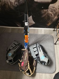 Softball Bat and Glove Bundle or individually sold..