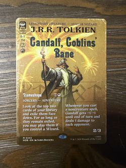 Gandalf Goblins Bane NON-Foil Book Cover Borderless MTG Hobbit Collectors Card