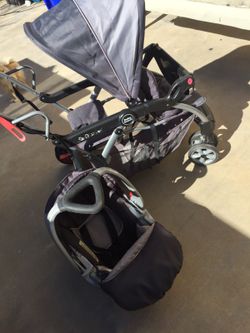 Baby trend double stroller and car seat