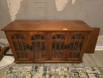 Home Decorators Collection Gothic Arch Four-Door Wooden Media Console Credenza