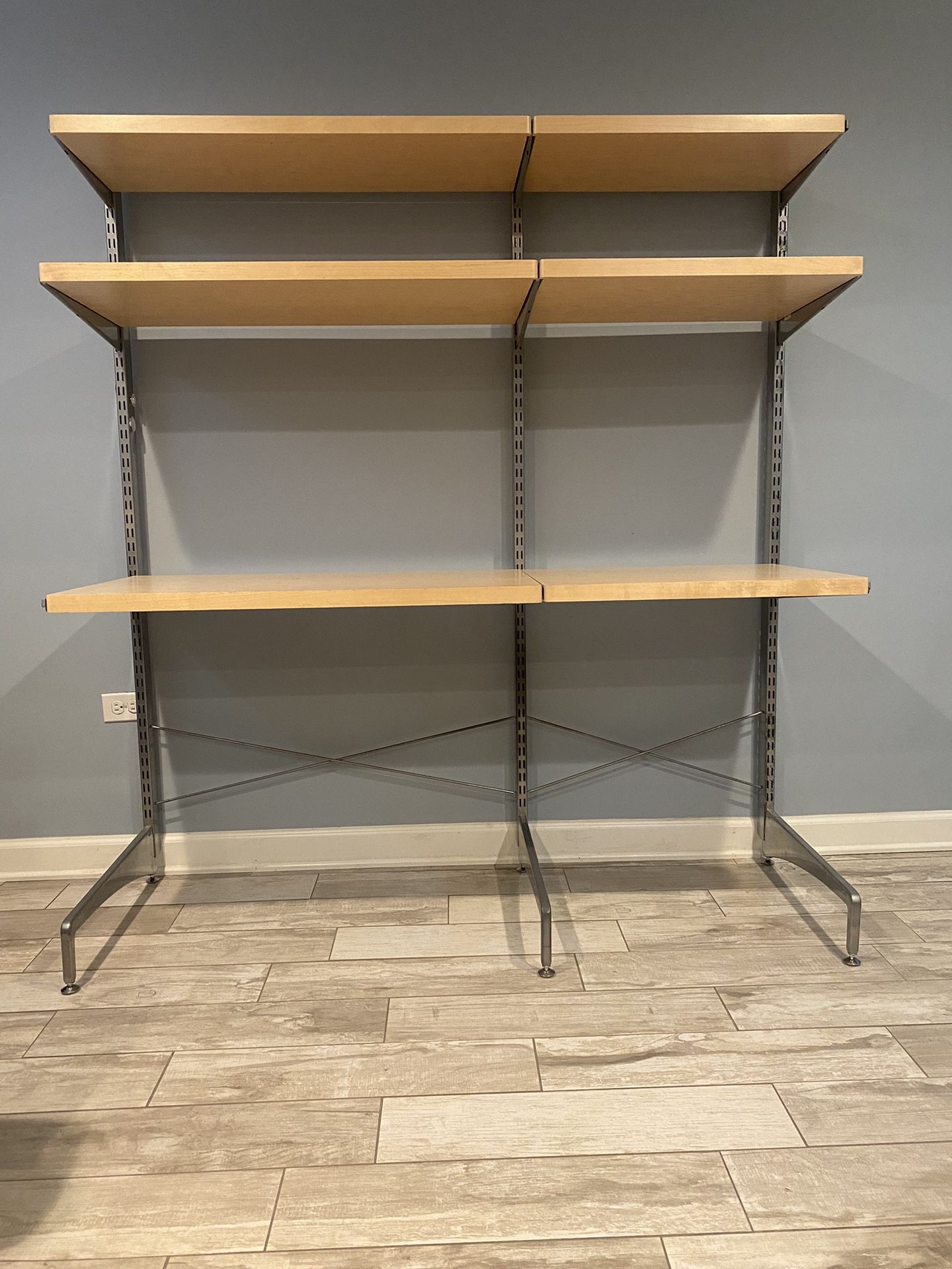 Freestanding Elfa Desk by Container Store