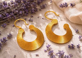 Rose gold vintage earrings