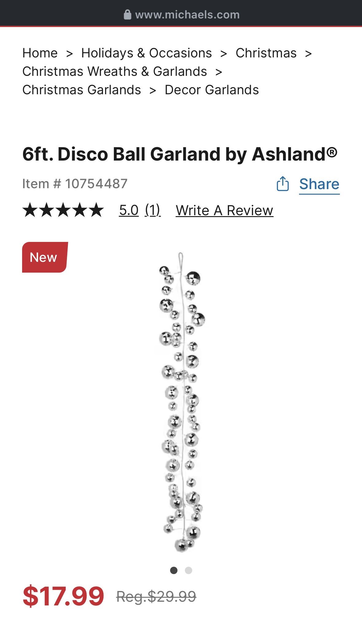 2 Disco ball garlands