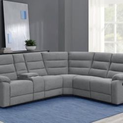 🩶 New Upholstered Reclining Sectional Living Room $10 DOWN!