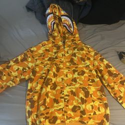 Orange Bape Jacket 