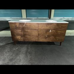 Dondi 72in Double Bathroom Vanity with Quartz Top