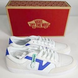 Brand New in The Box Men's Vans Lowland Shoes (Size 10) 
White/Blue. Very Nice!