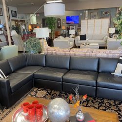 Modern Leather Sectional By Cartwright Furniture