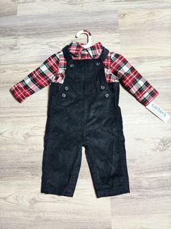 Carter's Infant Boys Holiday Two Piece Outfit Size 6 Months NWT