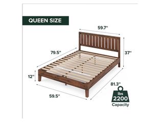 Espresso queen-size bed frame