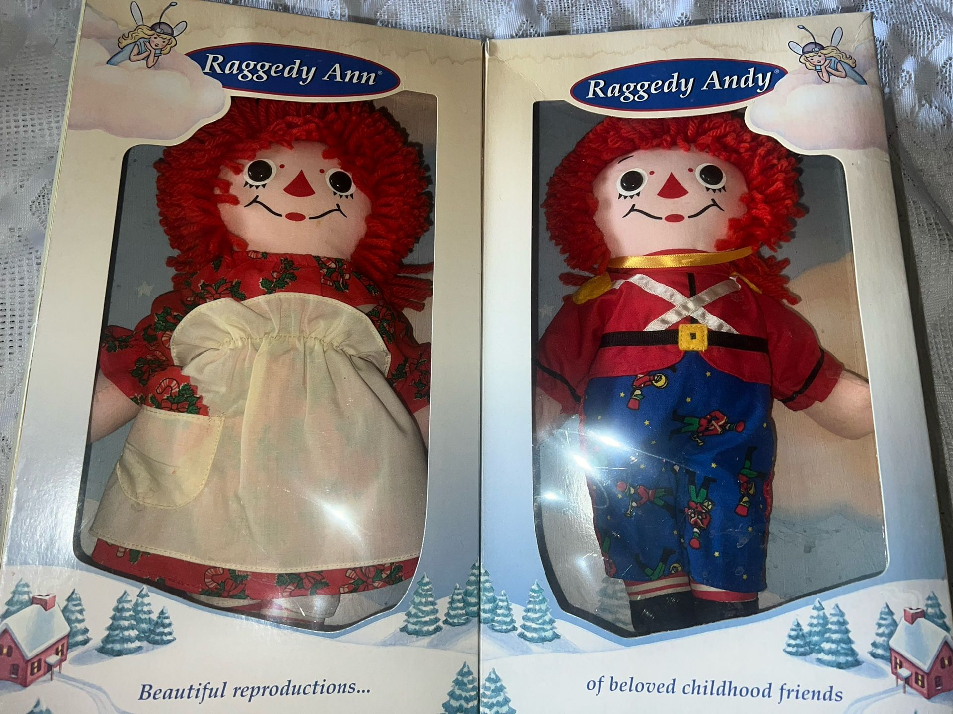 Raggedy Ann & Andy Dolls Original Box Collectors Vintage