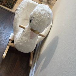 Swan rocker for baby and toddler