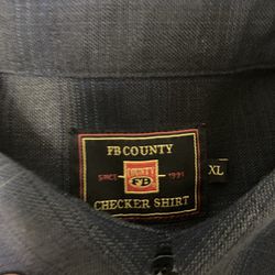 XL FB County Long Sleeve Checkers Flannel Shirt