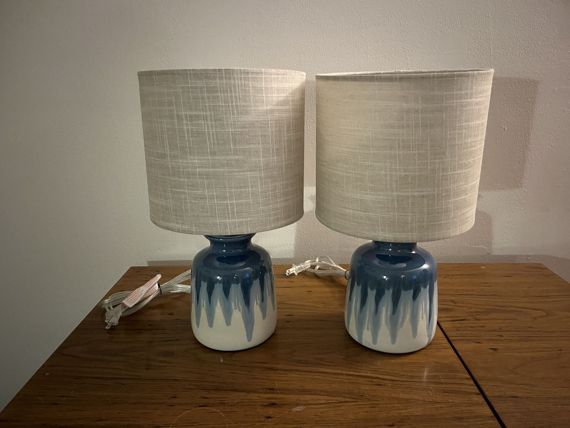 Ceramic Drip-Glaze Tabletop Lamps