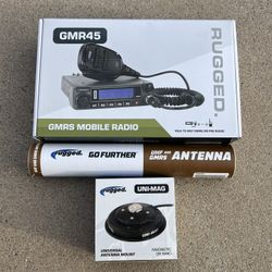 NEW Rugged Radios GMR45 45W GMRS Mobile Radio Kit – Complete w/ Antenna – Gilbert