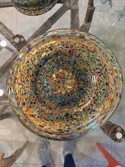 10 Confetti Glassware Dinner Plates