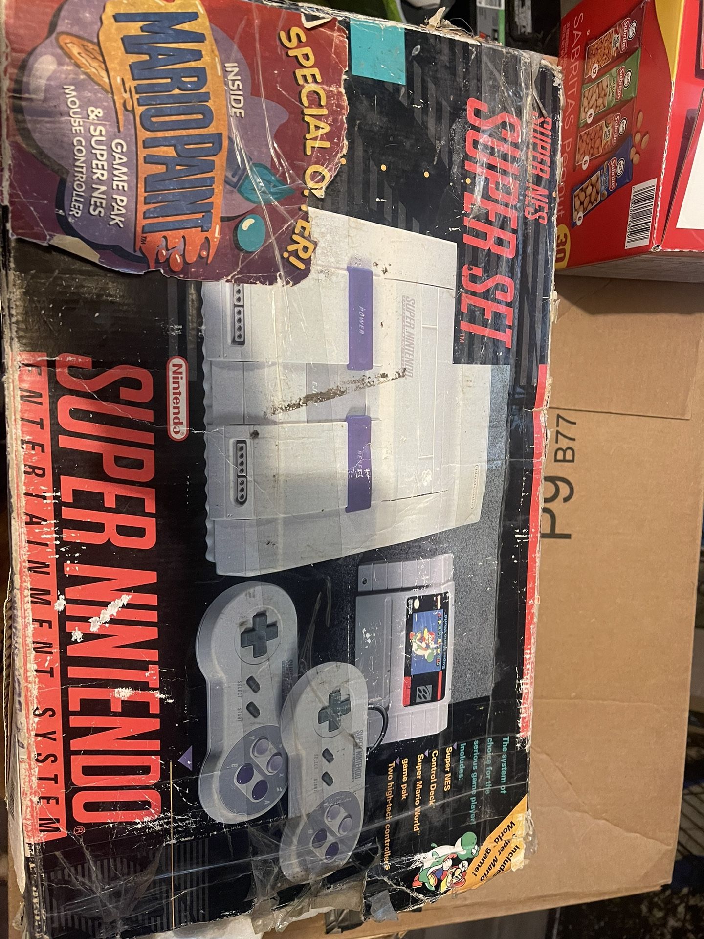 Super NES Super Set Special Offer With Mario Paint Bundle In Original Box