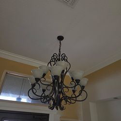 Large Wrought Iran Light